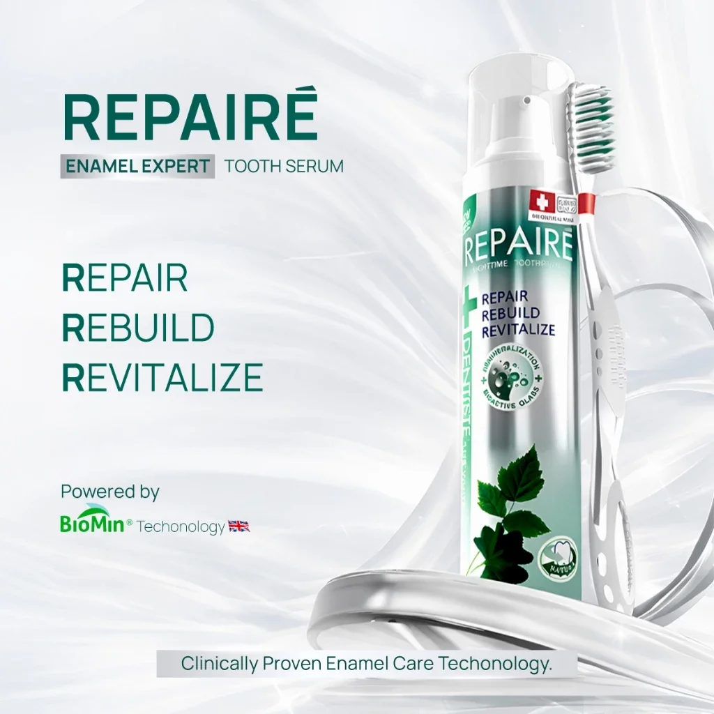 [สินค้าขายดี] Dentiste' Repaire เซรั่มฟัน 2in1 70g เพิ่มเนื้อผิวฟัน ป้องกันฟันผุ เสริมเคลือบฟัน ฟรี Brush x2